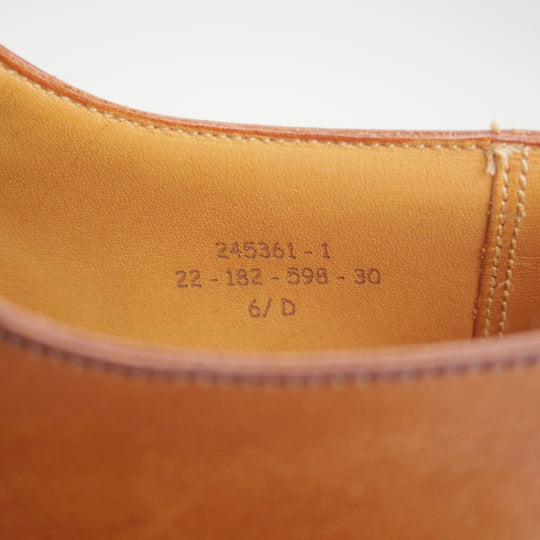 未使用★J.M.ウエストン 6.5D【現行定価￥187,000-★ハーフハント/598】Uチップ/22ラスト/ボックスカーフ/タン/茶/Weston/ウエストン★p164