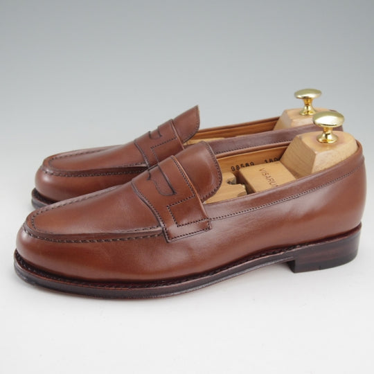 未使用★ジャランスリワヤ SIZE 5.5【定価￥37,400-★コインローファー/98589】18045ラスト/ カーフ/茶/メンズ/JALAN SRIWIJAWA★n582
