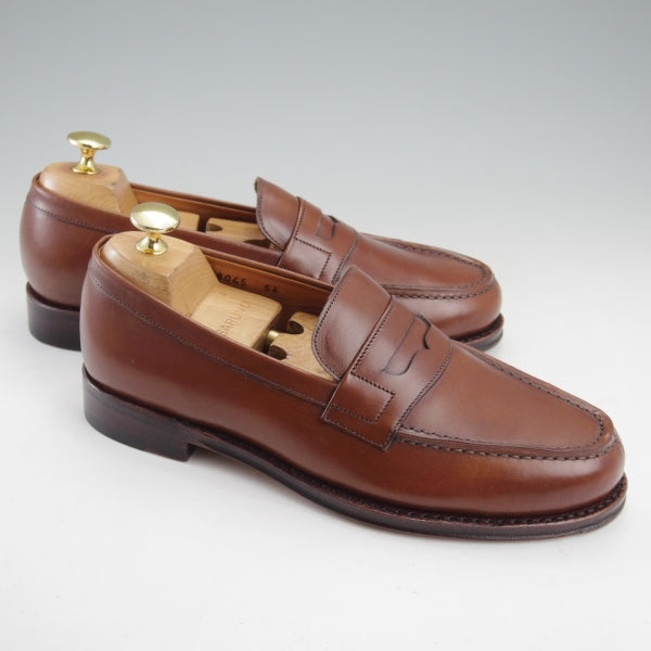未使用★ジャランスリワヤ SIZE 5.5【定価￥37,400-★コインローファー/98589】18045ラスト/ カーフ/茶/メンズ/JALAN SRIWIJAWA★n582