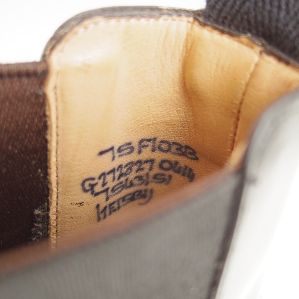 極美品★チャーチ 75F/UK7.5【5都市ロゴ★KETSBY/サイドゴアブーツ】103Bラスト/ポリッシュドバインダーカーフ/黒/Church's★o073