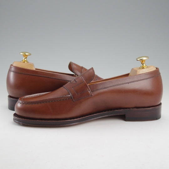 未使用★ジャランスリワヤ SIZE 5.5【定価￥37,400-★コインローファー/98589】18045ラスト/ カーフ/茶/メンズ/JALAN SRIWIJAWA★n582