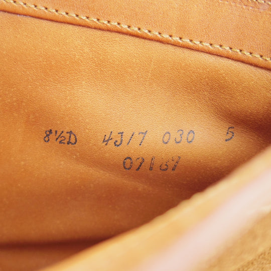 未使用★オールデン 8.5D【貴重★ブルックスブラザーズ別注/ツリー付/09187】レースアップブーツ/スエード/茶/BROOKS BROTHERS/ALDEN★o084