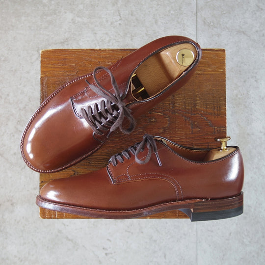 未使用★オールデン 6.5D【定価￥182,600-★ミリタリーラスト/53713】プレーントゥ/カーフ/茶/メンズ/ALDEN★p181