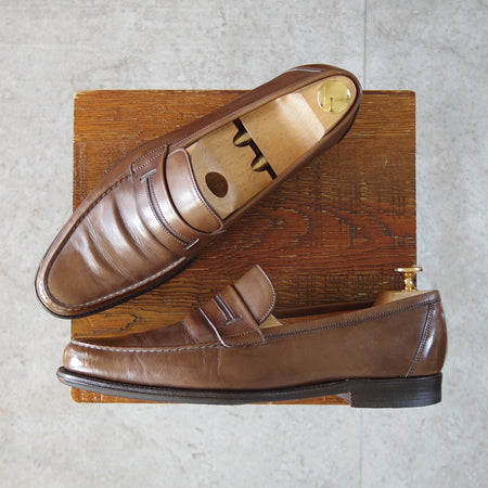 極上★ジョンロブ SIZE 40/UK6.5程度【貴重★エルメス別注/HERMES/ミュージアムカーフ】KEITH/H304ラスト/ローファー/JOHN LOBB★o075