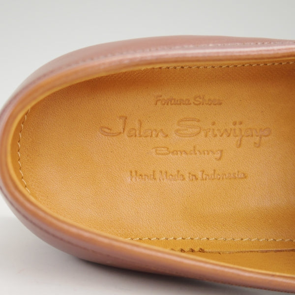 未使用★ジャランスリワヤ SIZE 5.5【定価￥37,400-★コインローファー/98589】18045ラスト/ カーフ/茶/メンズ/JALAN SRIWIJAWA★n582