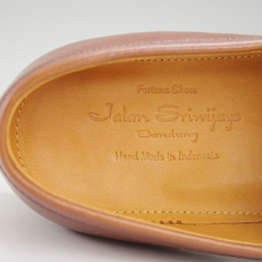 未使用★ジャランスリワヤ SIZE 5.5【定価￥37,400-★コインローファー/98589】18045ラスト/ カーフ/茶/メンズ/JALAN SRIWIJAWA★n582
