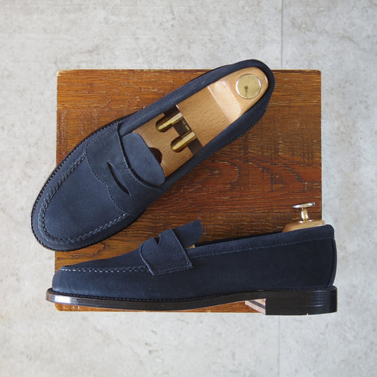 未使用★オールデン 6.5D【現行定価17万円以上★コインローファー/ユナイテッドアローズB&Y別注/62444F】ヴァンラスト/紺/ALDEN★o077