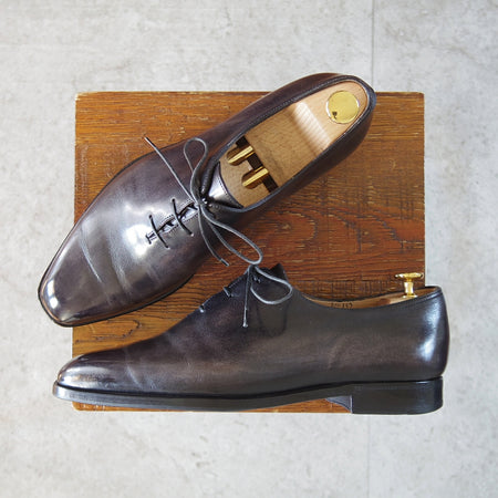 極上★(仏)ベルルッティ SIZE 7【現行定価￥353,100-★アレッサンドロ/ALESSANDRO】ホールカット/黒系パティーヌ/メンズ/Berluti★o081