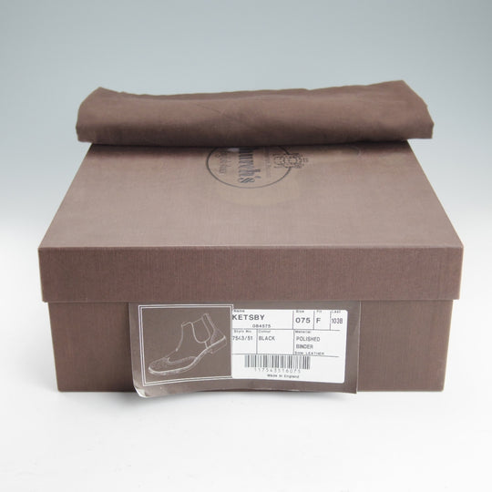 極美品★チャーチ 75F/UK7.5【5都市ロゴ★KETSBY/サイドゴアブーツ】103Bラスト/ポリッシュドバインダーカーフ/黒/Church's★o073