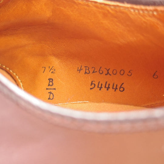未使用★オールデン 7.5D【定価￥176,000-★モディファイドラスト/Vチップ/(新潟)ナトリヤ別注】54446/コンビ/濃茶×茶/ALDEN★n584