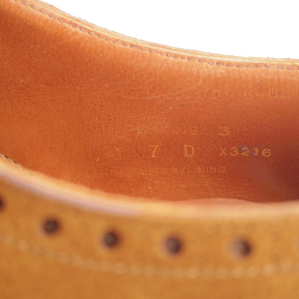 極美品★クロケット&ジョーンズ 7D【現行定価15万円以上★ハンドグレードライン/ATHERSTONE 3】フルブローグ/茶/Crockett&Jones★p173