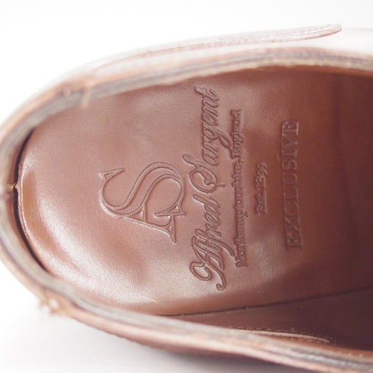 極上★(英)アルフレッド・サージェント 5.5F【上級★エクスクルーシブライン/CHARLTON】Uチップ/カーフ/茶/メンズ/Alfred Sargent★o613