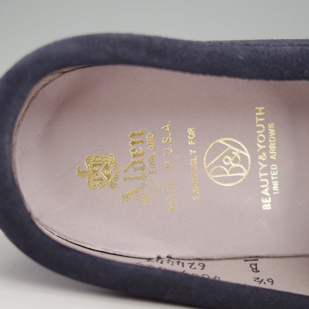 未使用★オールデン 6.5D【現行定価17万円以上★コインローファー/ユナイテッドアローズB&Y別注/62444F】ヴァンラスト/紺/ALDEN★o077