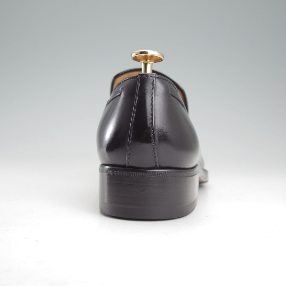 極上★(伊)タニノクリスチー SIZE 5.5【定価10万円以上★タッセルローファー/黒】カーフ/メンズ/TANINO CRISCI★o079