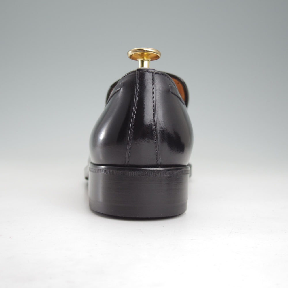 極上★(伊)タニノクリスチー SIZE 5.5【定価10万円以上★タッセルローファー/黒】カーフ/メンズ/TANINO CRISCI★o079