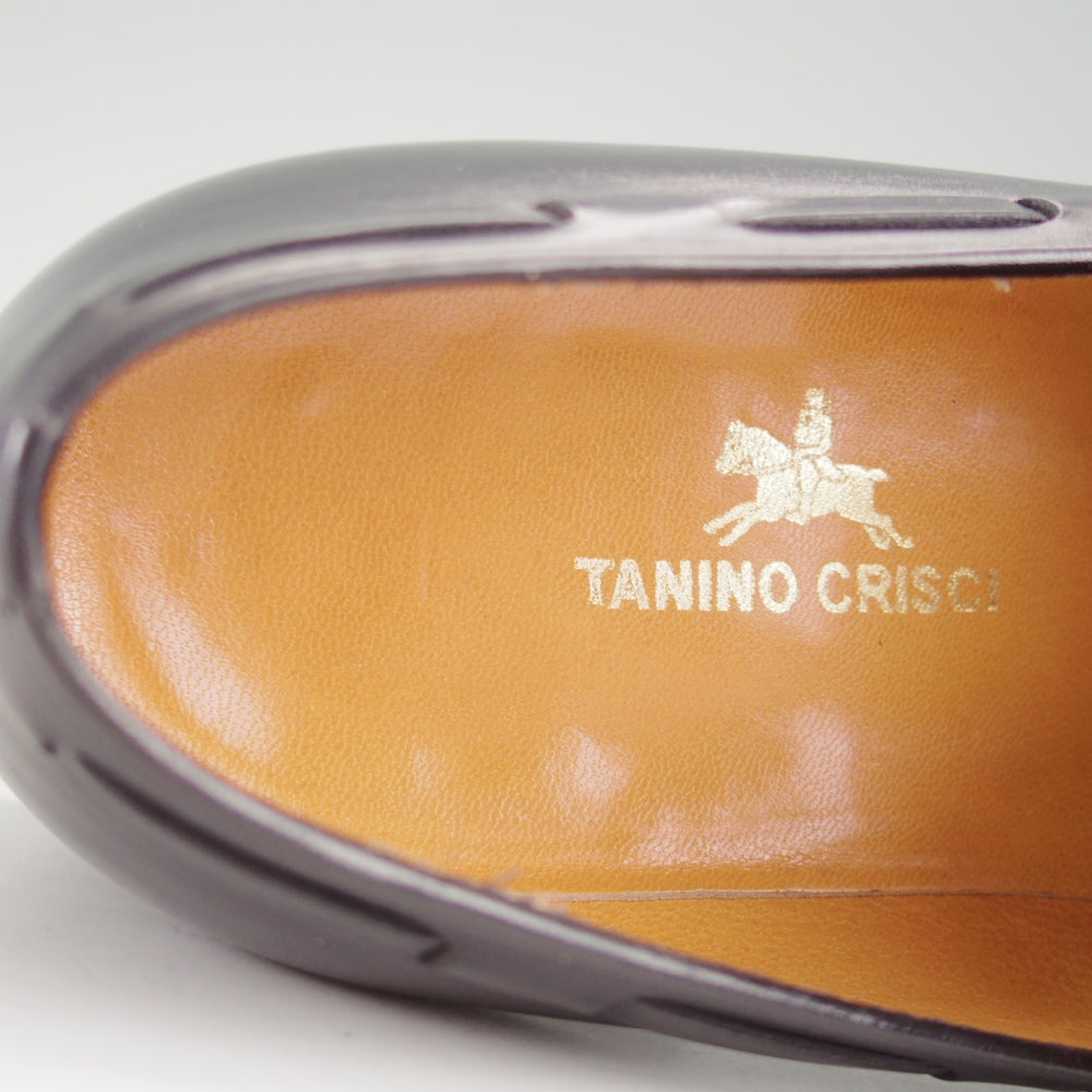 極上★(伊)タニノクリスチー SIZE 5.5【定価10万円以上★タッセルローファー/黒】カーフ/メンズ/TANINO CRISCI★o079