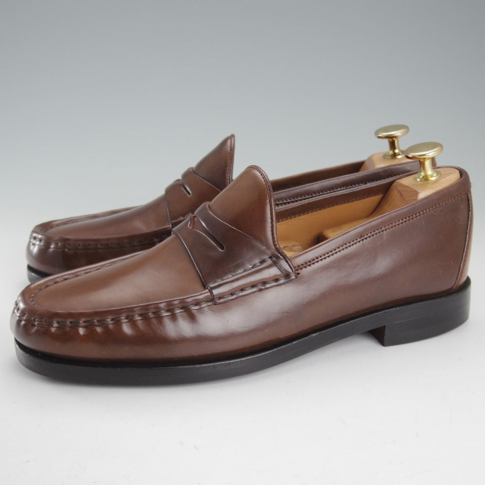 極上★(スペイン製)カルミナ SIZE 6【注文価格17万円程度★茶系コードバン仕様/コインローファー】80789/XIMラスト/メンズ/CARMINA★o617
