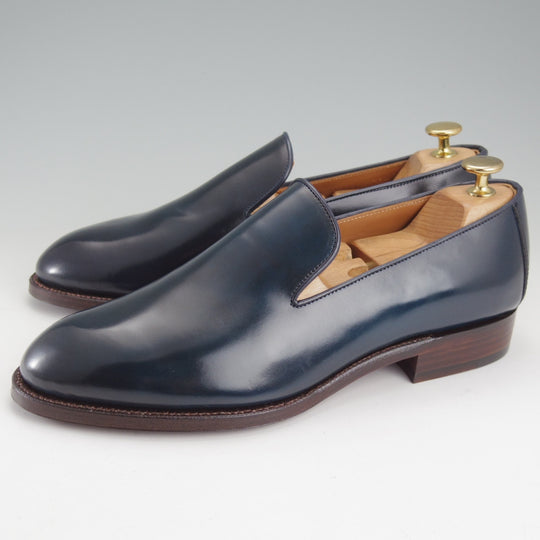 未使用★THE HARVEY/ザ・ハーヴィー SIZE 40【定価￥107,800-★コードバン/KNIGHTSBRIDGE】ローファー/スリッポン/紺/メンズ★o080