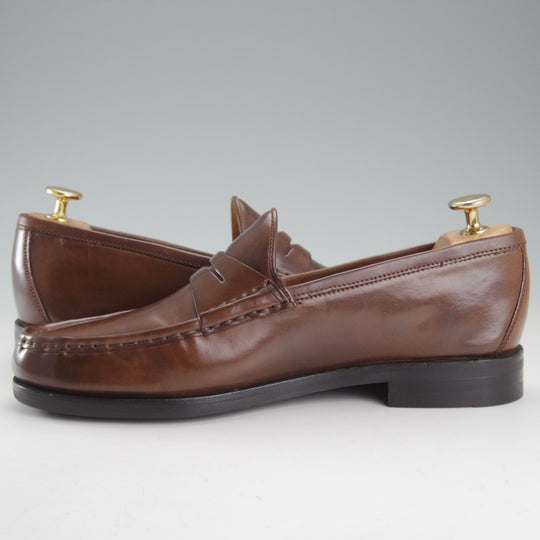 極上★(スペイン製)カルミナ SIZE 6【注文価格17万円程度★茶系コードバン仕様/コインローファー】80789/XIMラスト/メンズ/CARMINA★o617