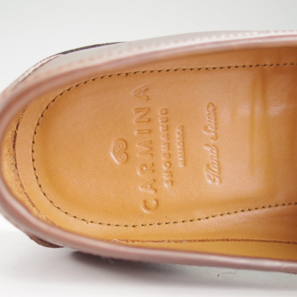 極上★(スペイン製)カルミナ SIZE 6【注文価格17万円程度★茶系コードバン仕様/コインローファー】80789/XIMラスト/メンズ/CARMINA★o617