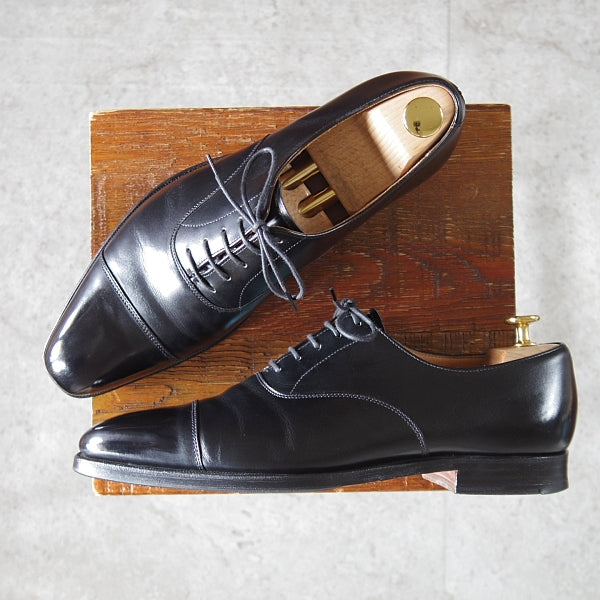 CROCKETT&JONES 革靴 UK8.5 27cm クロケット&ジョーンズ 8.5E【ストレートチップ/TEMPLE/黒