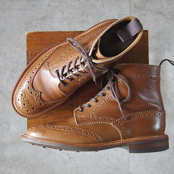 極上★トリッカーズ SIZE 8【定価￥143,000-★(米)ホーウィン社のキャバリエレザー/ダイナイトソール仕様/MALTON】茶/Tricker's★n600