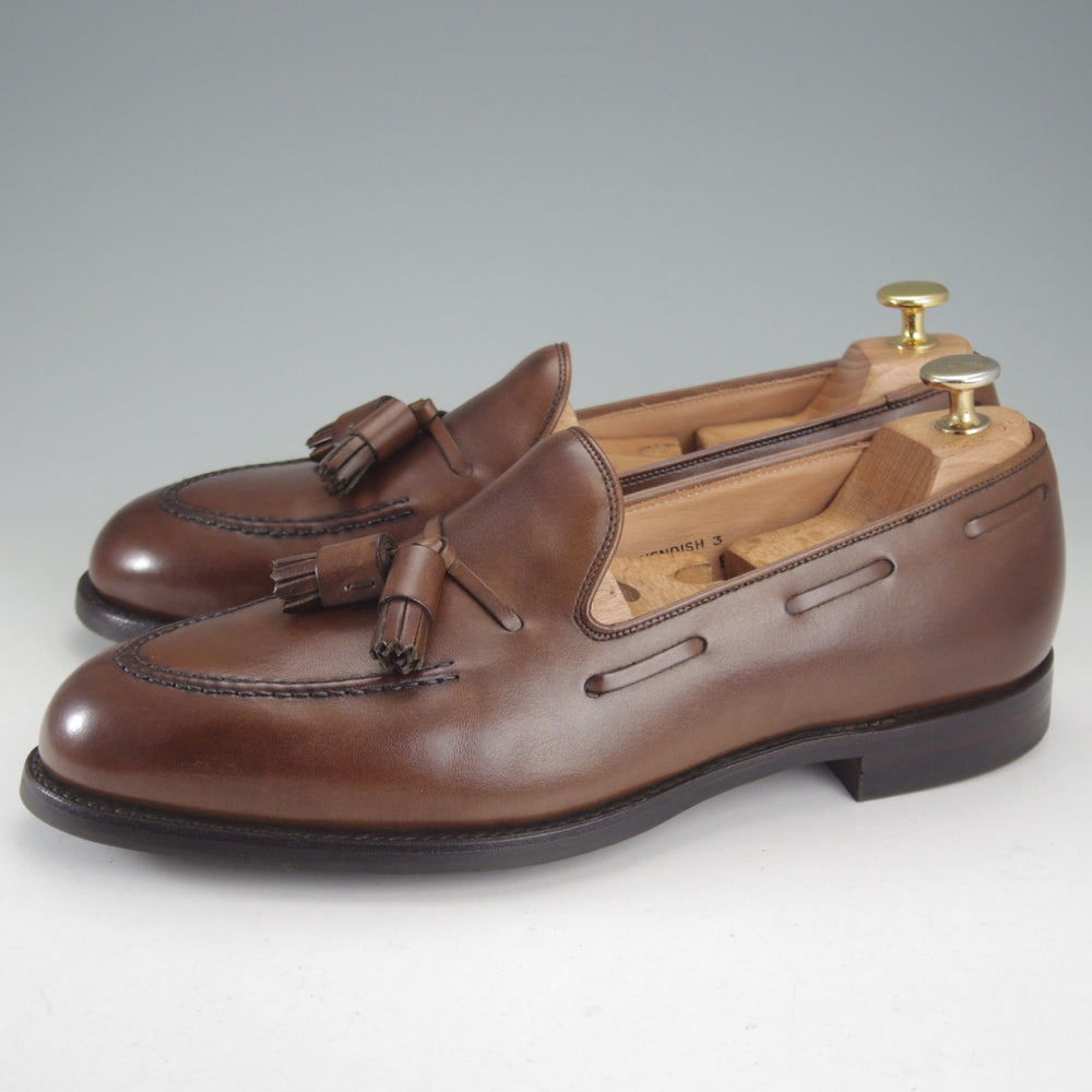 美品★クロケット&ジョーンズ 8E【定価￥148,500-★CAVENDISH 3/キャベンディッシュ】タッセルローファー/375ラスト/カーフ/濃茶★p179