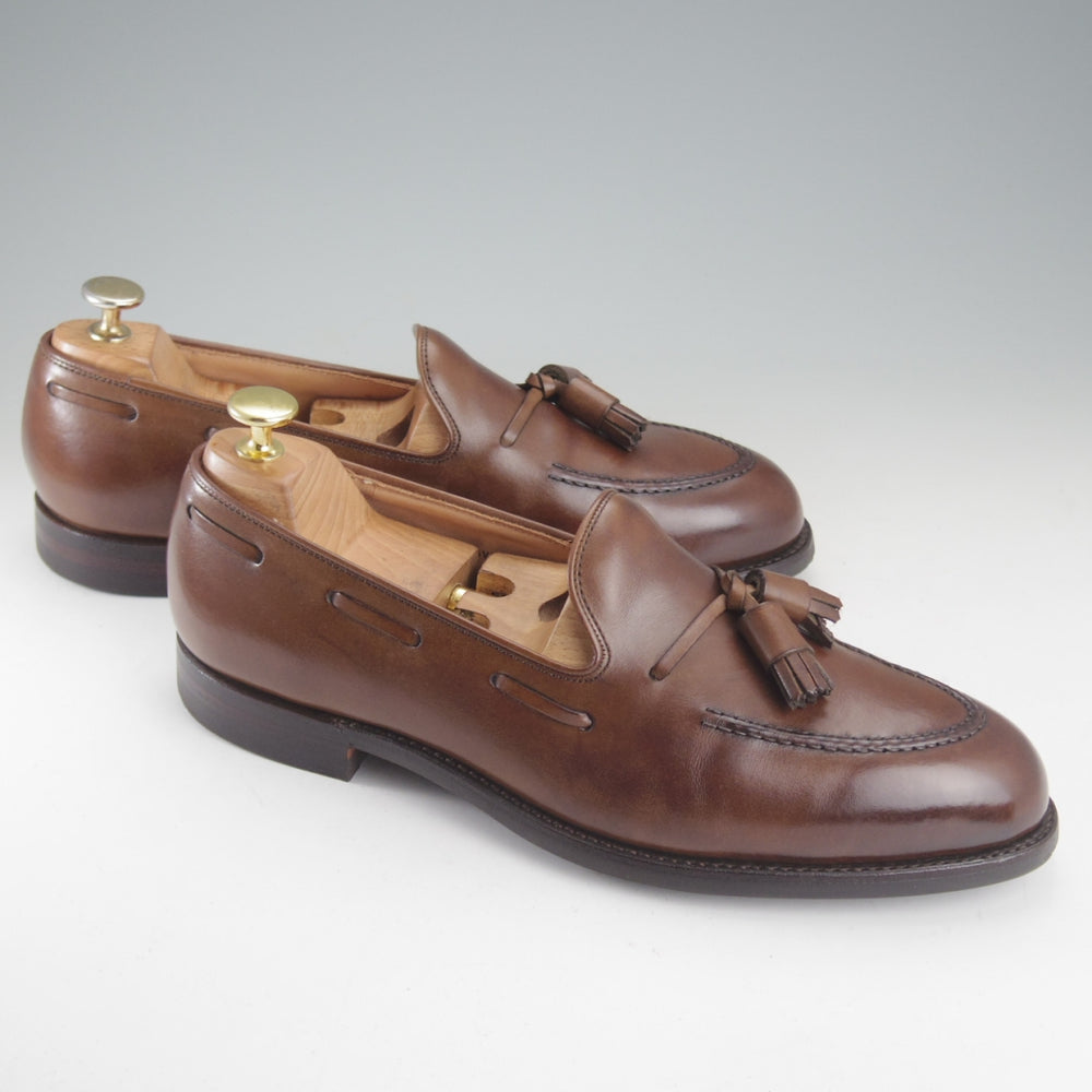 美品★クロケット&ジョーンズ 8E【定価￥148,500-★CAVENDISH 3/キャベンディッシュ】タッセルローファー/375ラスト/カーフ/濃茶★p179