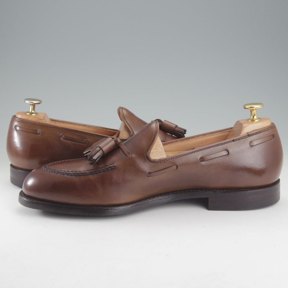 美品★クロケット&ジョーンズ 8E【定価￥148,500-★CAVENDISH 3/キャベンディッシュ】タッセルローファー/375ラスト/カーフ/濃茶★p179