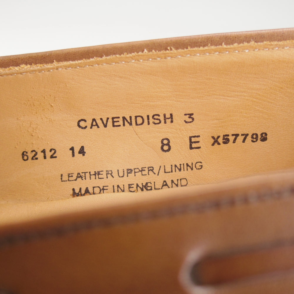 美品★クロケット&ジョーンズ 8E【定価￥148,500-★CAVENDISH 3/キャベンディッシュ】タッセルローファー/375ラスト/カーフ/濃茶★p179