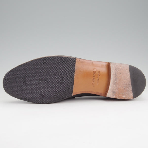 極美品★ジョンロブ 7.5E【定価￥269,500-★LOPEZ/ロペス/TENSILE】4395ラスト/コインローファー/シボ革/黒/メンズ/JOHN LOBB★n590