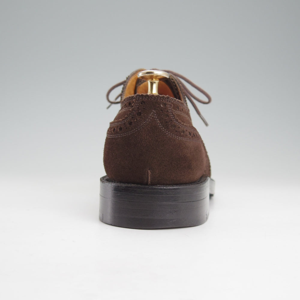 美品★J.M.ウエストン 6.5D【貴重★589/フルブローグ/32ラスト】旧ロゴ/スエード/濃茶/メンズ/ビンテージ/Weston/ウェストン★o082