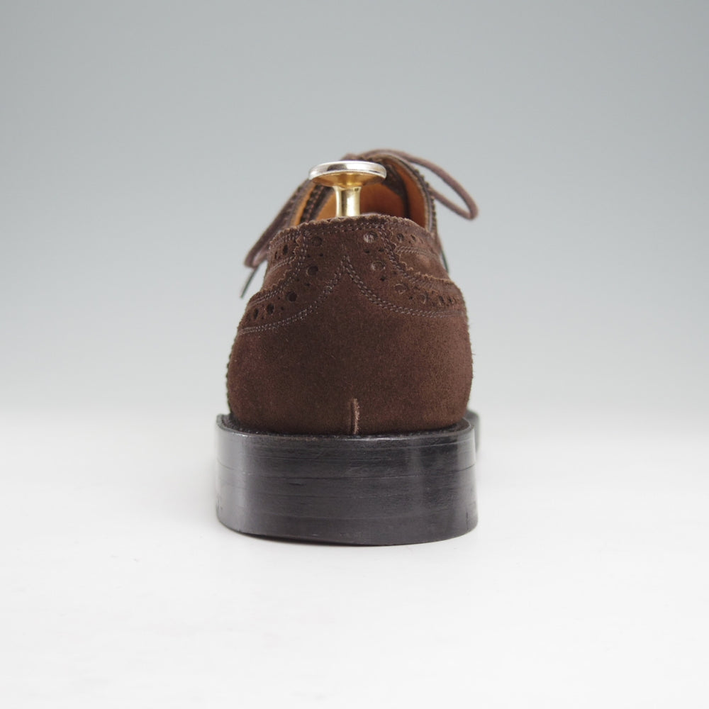 美品★J.M.ウエストン 6.5D【貴重★589/フルブローグ/32ラスト】旧ロゴ/スエード/濃茶/メンズ/ビンテージ/Weston/ウェストン★o082