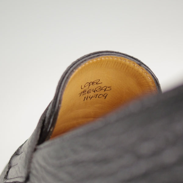 極美品★ジョンロブ 7.5E【定価￥269,500-★LOPEZ/ロペス/TENSILE】4395ラスト/コインローファー/シボ革/黒/メンズ/JOHN LOBB★n590