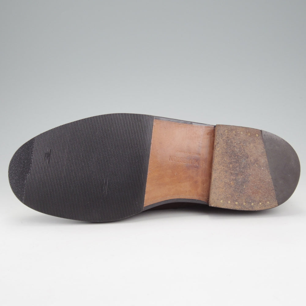 美品★J.M.ウエストン 6.5D【貴重★589/フルブローグ/32ラスト】旧ロゴ/スエード/濃茶/メンズ/ビンテージ/Weston/ウェストン★o082