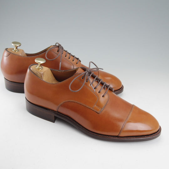 未使用★THE HARVEY/ザ・ハーヴィー SIZE 42【定価￥110,000-★茶系コードバン/コニャック/BURLINGTON】ストレートチップ★o083