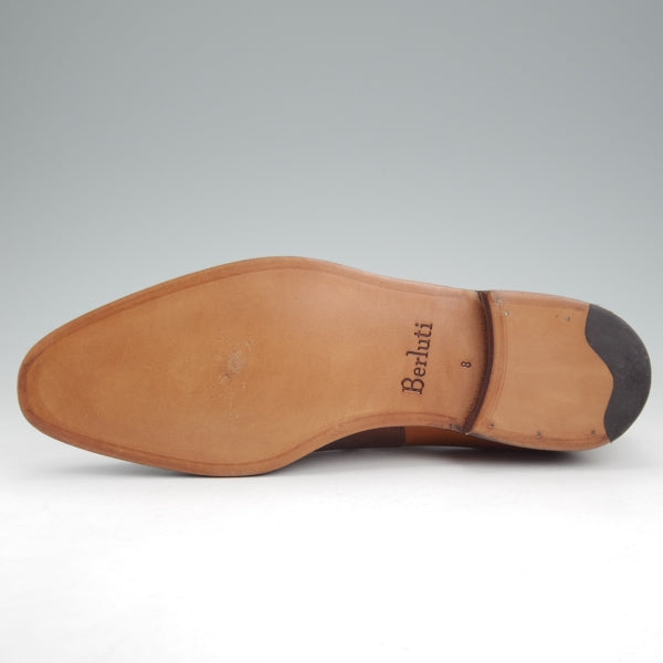 未使用★(仏)ベルルッティ SIZE 8【貴重★エレガントコレクション/クレセントブローグ】カーフ/コンビ/濃茶×薄茶/メンズ/Berluti★n591