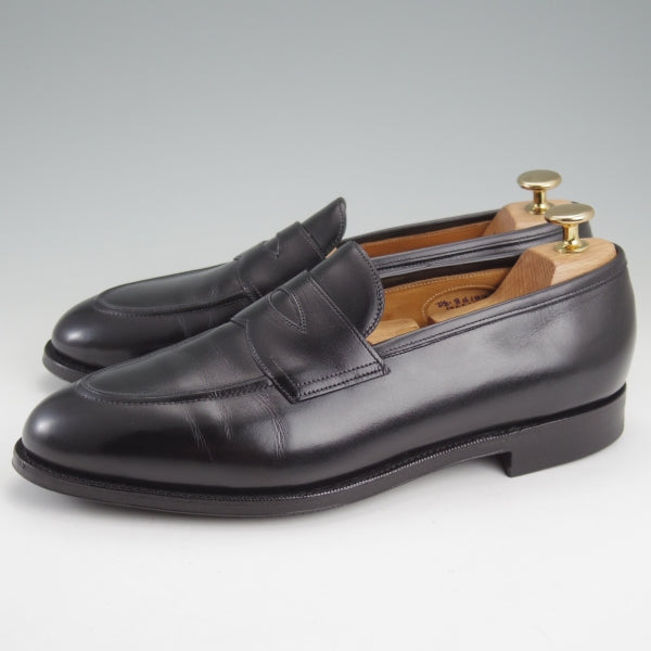 極美品★エドワードグリーン 7.5E【定価￥253,000-★ピカデリー/PICCADILLY】184ラスト/コインローファー/カーフ/黒/EDWARD GREEN★n592