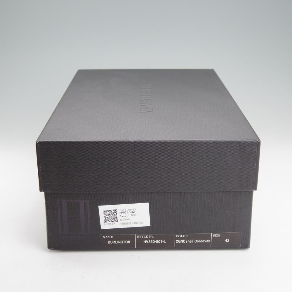未使用★THE HARVEY/ザ・ハーヴィー SIZE 42【定価￥110,000-★茶系コードバン/コニャック/BURLINGTON】ストレートチップ★o083