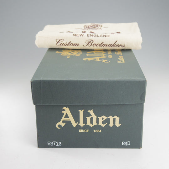 未使用★オールデン 6.5D【定価￥182,600-★ミリタリーラスト/53713】プレーントゥ/カーフ/茶/メンズ/ALDEN★p181