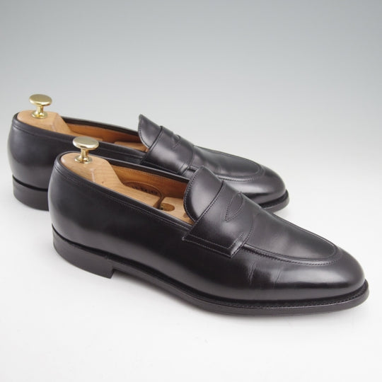 極美品★エドワードグリーン 7.5E【定価￥253,000-★ピカデリー/PICCADILLY】184ラスト/コインローファー/カーフ/黒/EDWARD GREEN★n592