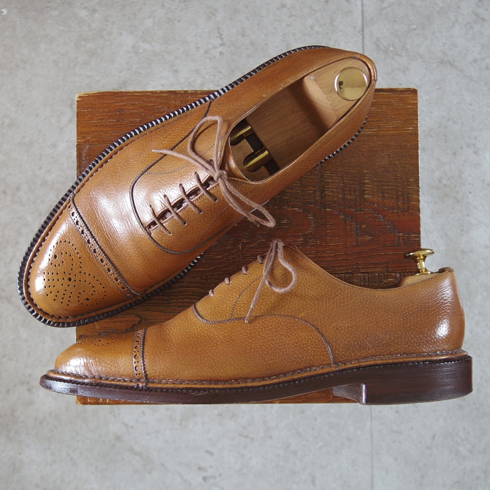 ★(伊)シルヴァノ・ラッタンジ SIZE 9【ノルベジェーゼ製法★セミブローグ/薄茶】カーフ/メンズ/Silvano Lattanzi★p193