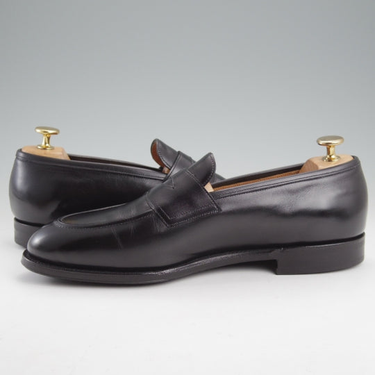 極美品★エドワードグリーン 7.5E【定価￥253,000-★ピカデリー/PICCADILLY】184ラスト/コインローファー/カーフ/黒/EDWARD GREEN★n592