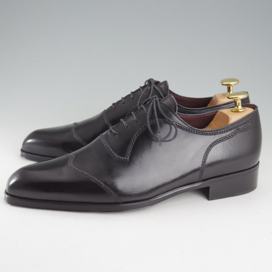 未使用★(伊)DUCAL/デュカル SIZE 39【★ショートウイング/6296】カーフ/黒/メンズ★o620