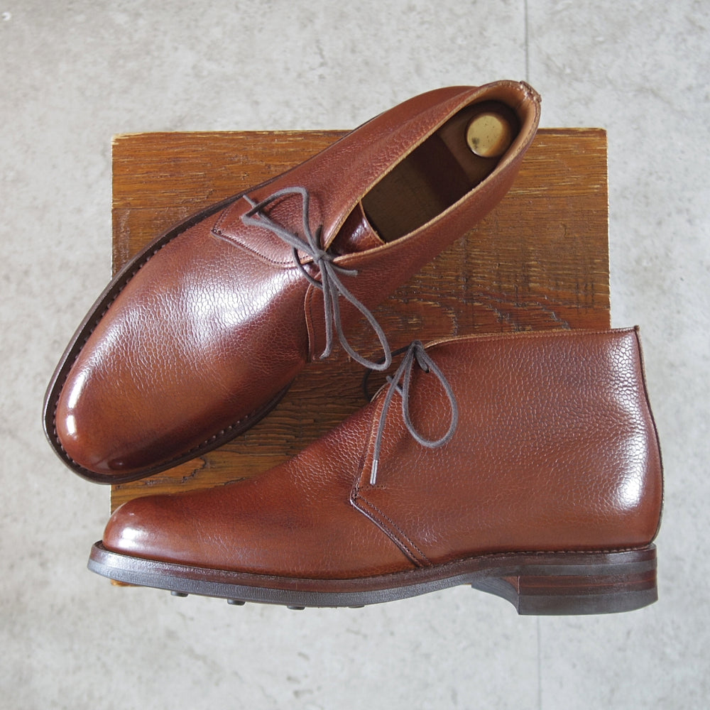 美品★クロケット&ジョーンズ 7E【現行定価10万円以上★ダイナイトソール/CHERTSEY3】224ラスト/チャッカブーツ/茶/Crockett&Jones★p197