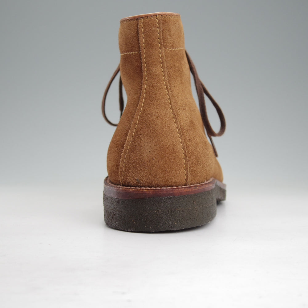 未使用★オールデン 8.5D【貴重★ブルックスブラザーズ別注/ツリー付/09187】レースアップブーツ/スエード/茶/BROOKS BROTHERS/ALDEN★o084