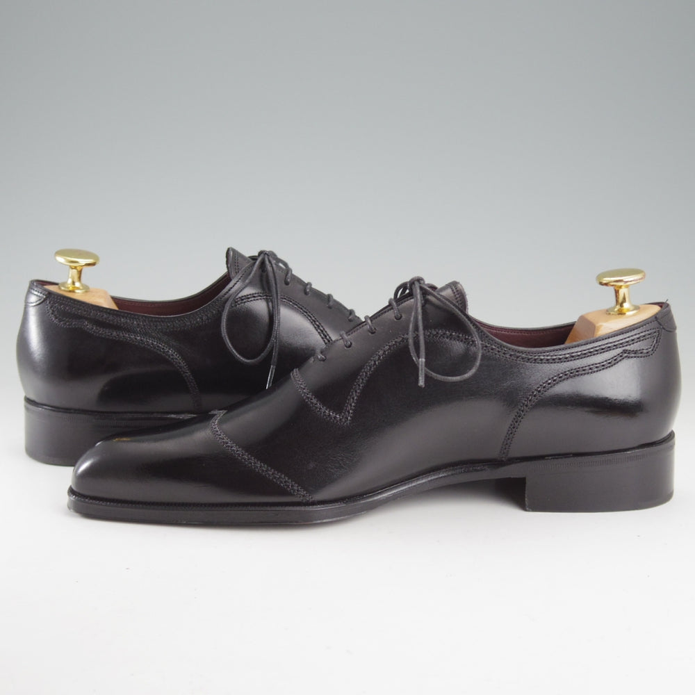 未使用★(伊)DUCAL/デュカル SIZE 39【★ショートウイング/6296】カーフ/黒/メンズ★o620