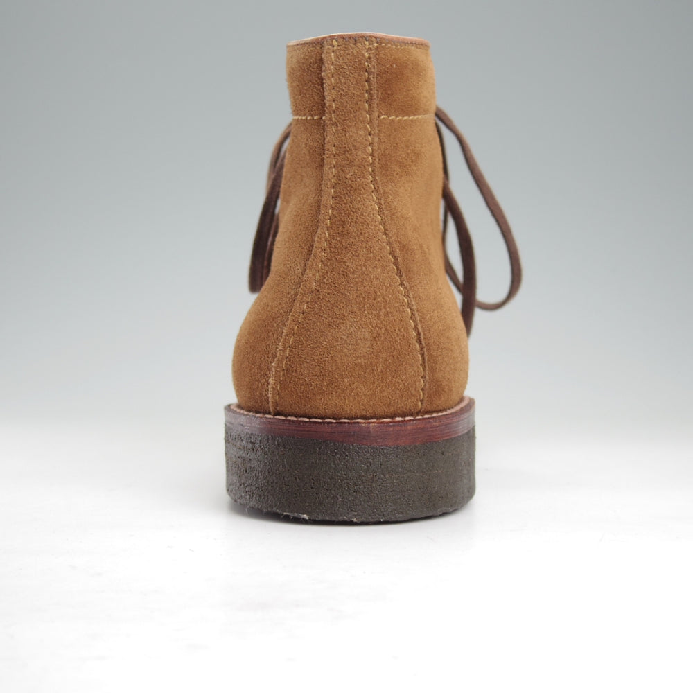 未使用★オールデン 8.5D【貴重★ブルックスブラザーズ別注/ツリー付/09187】レースアップブーツ/スエード/茶/BROOKS BROTHERS/ALDEN★o084