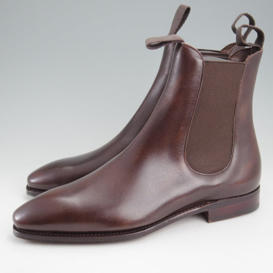 未使用★(スペイン製)カルミナ SIZE 6【定価￥115,500-★ミュージアムカーフ仕様/サイドゴアブーツ/80514】濃茶/メンズ/CARMINA★n593