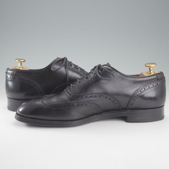 極上★オールデン 8D【貴重★ブルックスブラザーズ別注/1350】フルブローグ/カーフ/黒/BROOKS BROTHERS/ALDEN★p190